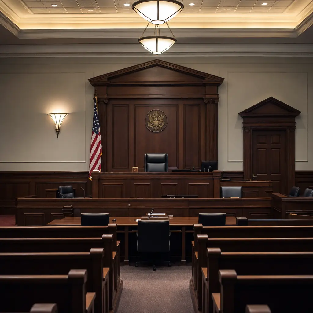 Personal injury law courtroom